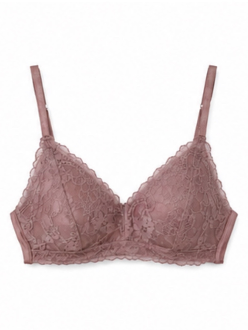 4/$20➡️ Danskin Mauve Pink Lace Bralette Formed Cups Wireless – Size Small GUC